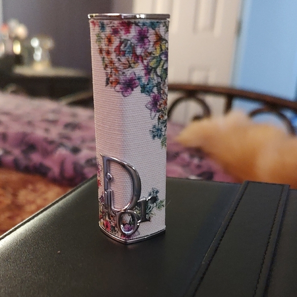 Rare Dior Multicolor Floral Lipstick Case with Silver Accents - Picture 1 of 5
